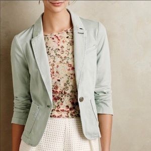 Anthropologie Mint Blazer